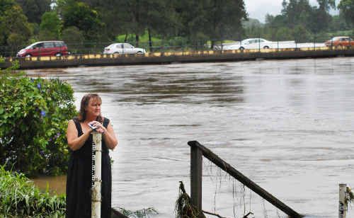 Bellingen Shire’s new general manager, Liz Jeremy, watches the floodwaters subsiding. Bellingen Shire’s new general manager, Liz Jeremy, watches the floodwaters subsiding.